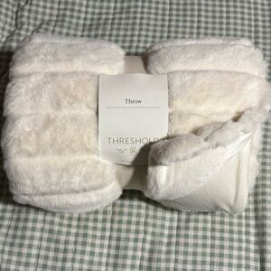 Target Off-White Faux Fur Throw